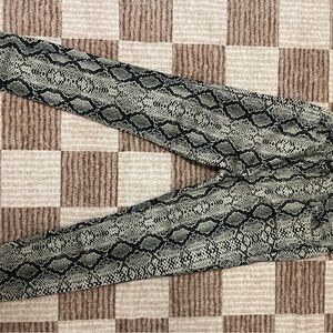 Zara Black and White Snakeskin Leggings